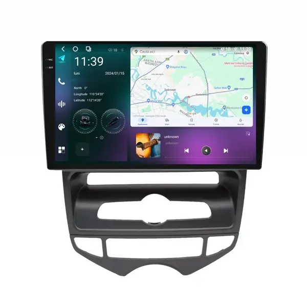 Navigatie dedicata cu Android Hyundai ix20 2010 - 2019, clima automata, 12GB RAM, Radio GPS Dual Zone, Display 2K QLED 9.5" Touchscreen, Internet Wi-Fi si slot SIM 4G, Bluetooth, MirrorLink, USB