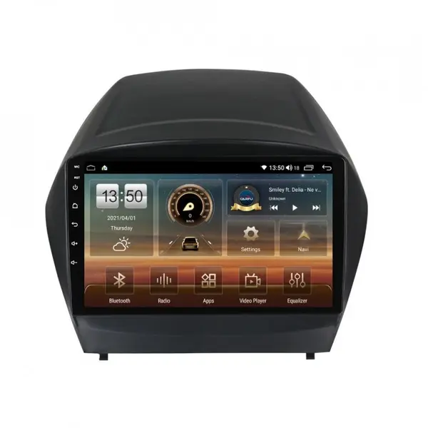 Navigatie dedicata cu Android Hyundai ix35 2009 - 2015, 6GB RAM, Radio GPS Dual Zone, Display HD QLED 9" Touchscreen, Internet Wi-Fi si slot SIM 4G, Bluetooth, MirrorLink, USB
