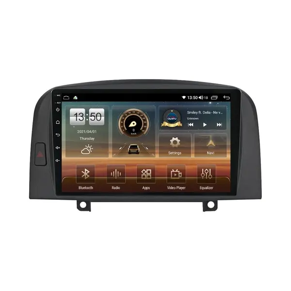 Navigatie dedicata cu Android Hyundai Sonata V 2004 - 2009, 4GB RAM, Radio GPS Dual Zone, Display HD QLED 9" Touchscreen, Internet Wi-Fi si slot SIM 4G, Bluetooth, MirrorLink, USB