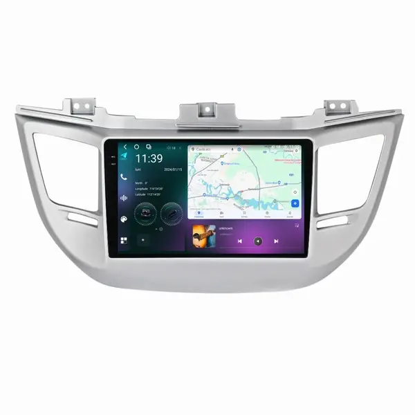 Navigatie dedicata cu Android Hyundai Tucson 2015 - 2018, 12GB RAM, Radio GPS Dual Zone, Display 2K QLED 9.5" Touchscreen, Internet Wi-Fi si slot SIM 4G, Bluetooth, MirrorLink, USB
