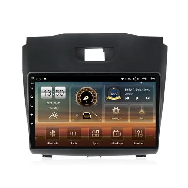 Navigatie dedicata cu Android Isuzu D-Max II 2012 - 2020, 4GB RAM, Radio GPS Dual Zone, Display HD QLED 9" Touchscreen, Internet Wi-Fi si slot SIM 4G, Bluetooth, MirrorLink, USB