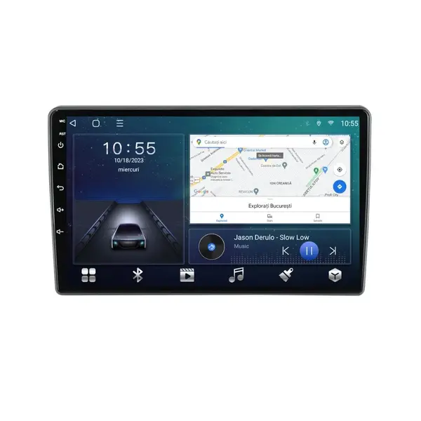 Navigatie dedicata cu Android Jeep Cherokee III 2001 - 2007, 2GB RAM, Radio GPS Dual Zone, Display HD QLED 9" Touchscreen, Internet Wi-Fi si slot SIM 4G, Bluetooth, MirrorLink, USB