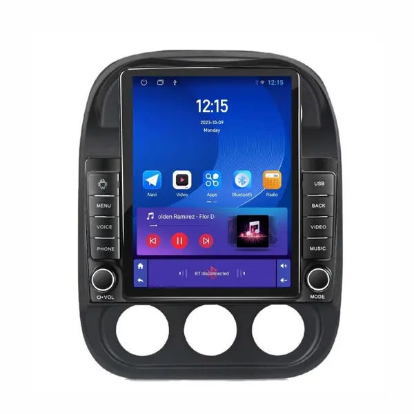 Navigatie dedicata cu Android Jeep Compass I 2011 - 2016, 1GB RAM, Radio GPS Dual Zone, Touchscreen IPS 9.7" HD tip Tesla, Internet Wi-Fi, Bluetooth, MirrorLink, USB