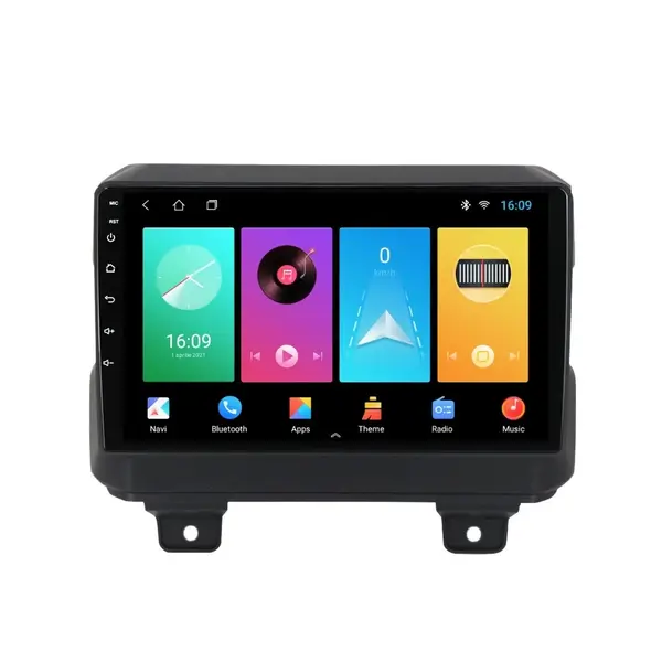 Navigatie dedicata cu Android Jeep Gladiator dupa 2019, 2GB RAM, Radio GPS Dual Zone, Display HD IPS 9" Touchscreen, Internet Wi-Fi, Bluetooth, MirrorLink, USB