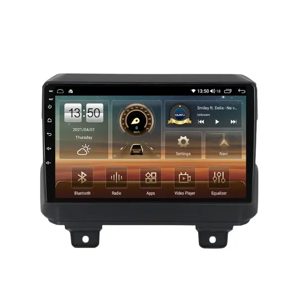 Navigatie dedicata cu Android Jeep Gladiator dupa 2019, 4GB RAM, Radio GPS Dual Zone, Display HD QLED 9" Touchscreen, Internet Wi-Fi si slot SIM 4G, Bluetooth, MirrorLink, USB