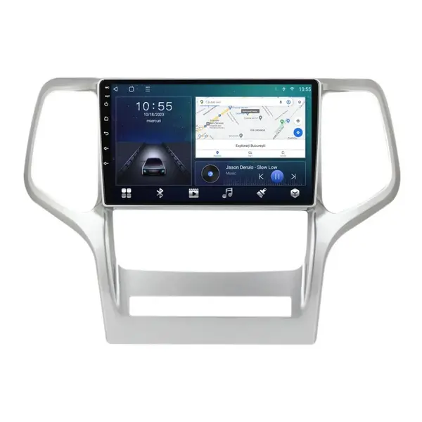 Navigatie dedicata cu Android Jeep Grand Cherokee IV 2011 - 2014, 2GB RAM, Radio GPS Dual Zone, Display HD QLED 9" Touchscreen, Internet Wi-Fi si slot SIM 4G, Bluetooth, MirrorLink, USB