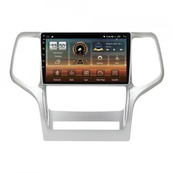 Navigatie dedicata cu Android Jeep Grand Cherokee IV 2011 - 2014, 8GB RAM, Radio GPS Dual Zone, Display HD QLED 9" Touchscreen, Internet Wi-Fi si slot SIM 4G, Bluetooth, MirrorLink, USB
