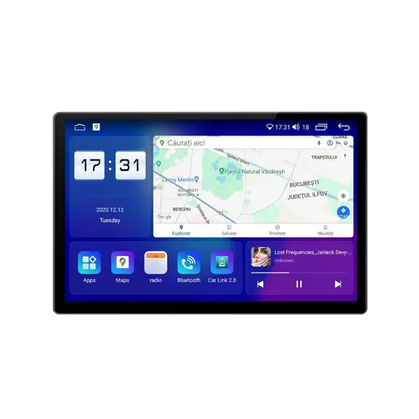 Navigatie dedicata cu Android Jeep Wrangler III (JK) 2007 - 2018, 4GB RAM, Radio GPS Dual Zone, Display 2K QLED 13" Touchscreen, Internet Wi-Fi si slot SIM 4G, Bluetooth, MirrorLink, USB
