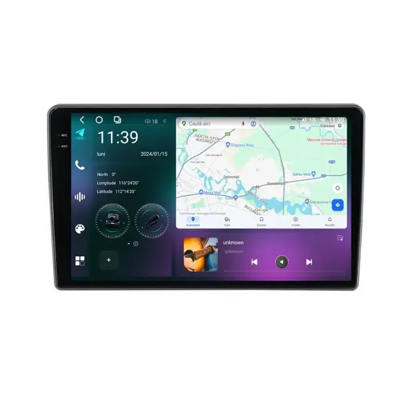 Navigatie dedicata cu Android Jeep Wrangler III (JK) 2011 - 2015, 12GB RAM, Radio GPS Dual Zone, Display 2K QLED 10.36" Touchscreen, Internet Wi-Fi si slot SIM 4G, Bluetooth, MirrorLink, USB