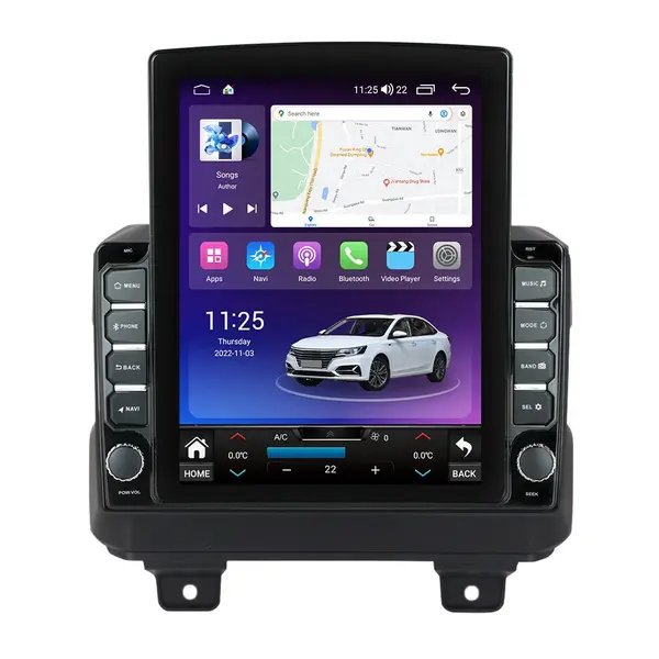 Navigatie dedicata cu Android Jeep Wrangler IV dupa 2018, 8GB RAM, Radio GPS Dual Zone, Touchscreen IPS 9.7" HD tip Tesla, Internet Wi-Fi si slot SIM 4G, Bluetooth, MirrorLink, USB