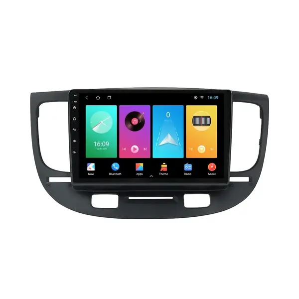 Navigatie dedicata cu Android Kia Rio II 2005 - 2011, 2GB RAM, Radio GPS Dual Zone, Display HD IPS 9" Touchscreen, Internet Wi-Fi, Bluetooth, MirrorLink, USB