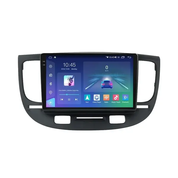 Navigatie dedicata cu Android Kia Rio II 2005 - 2011, 4GB RAM, Radio GPS Dual Zone, Display 2K QLED 9.5" Touchscreen, Internet Wi-Fi si slot SIM 4G, Bluetooth, MirrorLink, USB