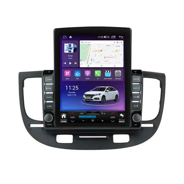 Navigatie dedicata cu Android Kia Rio II 2005 - 2011, 8GB RAM, Radio GPS Dual Zone, Touchscreen IPS 9.7" HD tip Tesla, Internet Wi-Fi si slot SIM 4G, Bluetooth, MirrorLink, USB