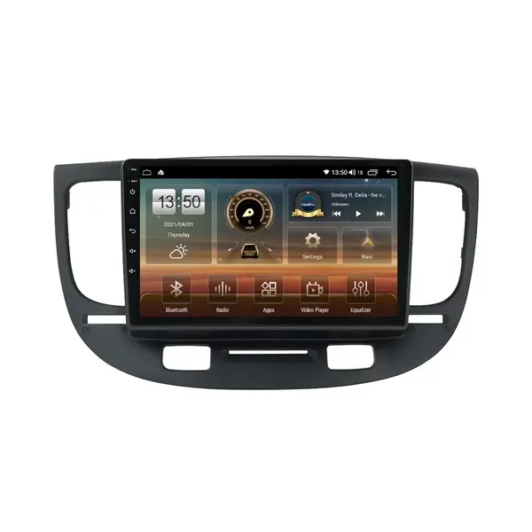 Navigatie dedicata cu Android Kia Rio II 2005 - 2011, 8GB RAM, Radio GPS Dual Zone, Display HD QLED 9" Touchscreen, Internet Wi-Fi si slot SIM 4G, Bluetooth, MirrorLink, USB