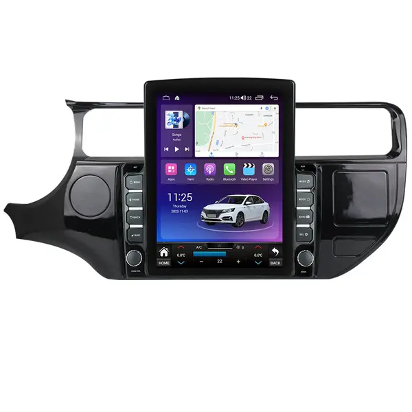 Navigatie dedicata cu Android Kia Rio III 2014 - 2017, 8GB RAM, Radio GPS Dual Zone, Touchscreen IPS 9.7" HD tip Tesla, Internet Wi-Fi si slot SIM 4G, Bluetooth, MirrorLink, USB