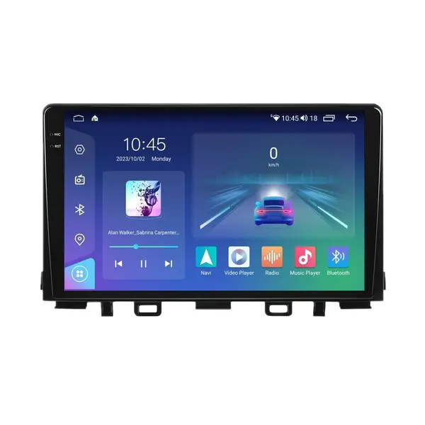 Navigatie dedicata cu Android Kia Rio IV 2017 - 2024, 4GB RAM, Radio GPS Dual Zone, Display 2K QLED 9.5" Touchscreen, Internet Wi-Fi si slot SIM 4G, Bluetooth, MirrorLink, USB
