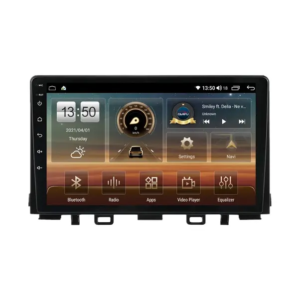 Navigatie dedicata cu Android Kia Rio IV 2017 - 2024, 8GB RAM, Radio GPS Dual Zone, Display HD QLED 9" Touchscreen, Internet Wi-Fi si slot SIM 4G, Bluetooth, MirrorLink, USB