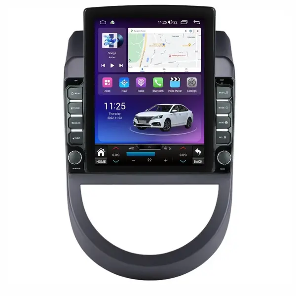 Navigatie dedicata cu Android Kia Soul 2009 - 2013, 4GB RAM, Radio GPS Dual Zone, Touchscreen IPS 9.7" HD tip Tesla, Internet Wi-Fi si slot SIM 4G, Bluetooth, MirrorLink, USB
