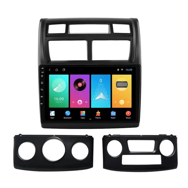 Navigatie dedicata cu Android KIA Sportage 2004 - 2010, 2GB RAM, Radio GPS Dual Zone, Display HD IPS 9" Touchscreen, Internet Wi-Fi, Bluetooth, MirrorLink, USB