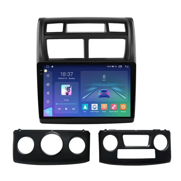 Navigatie dedicata cu Android KIA Sportage 2004 - 2010, 4GB RAM, Radio GPS Dual Zone, Display 2K QLED 9.5" Touchscreen, Internet Wi-Fi si slot SIM 4G, Bluetooth, MirrorLink, USB