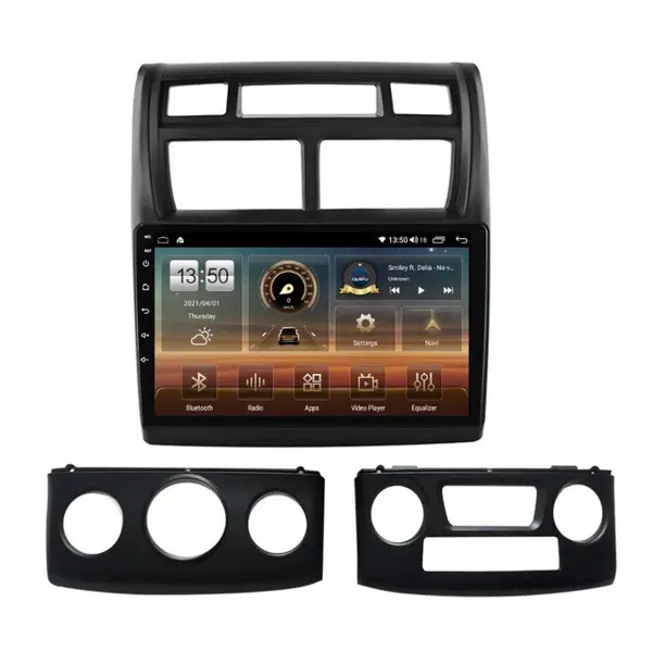 Navigatie dedicata cu Android KIA Sportage 2004 - 2010, 8GB RAM, Radio GPS Dual Zone, Display HD QLED 9" Touchscreen, Internet Wi-Fi si slot SIM 4G, Bluetooth, MirrorLink, USB