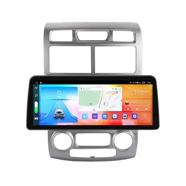 Navigatie dedicata cu Android KIA Sportage 2004 - 2010 fabricata in Coreea, clima automata, 4GB RAM, Radio GPS Dual Zone, Display QLED 12.3" Touchscreen, Internet Wi-Fi si slot SIM 4G, Bluetooth, MirrorLink, USB