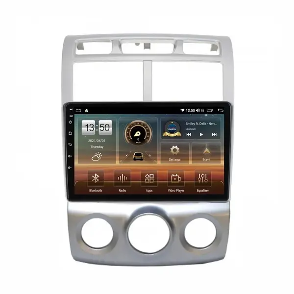 Navigatie dedicata cu Android KIA Sportage 2004 - 2010 fabricata in Coreea, clima manuala, 6GB RAM, Radio GPS Dual Zone, Display HD QLED 9" Touchscreen, Internet Wi-Fi si slot SIM 4G, Bluetooth, MirrorLink, USB