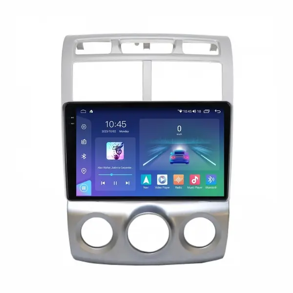 Navigatie dedicata cu Android KIA Sportage 2004 - 2010 fabricata in Coreea, clima manuala, 4GB RAM, Radio GPS Dual Zone, Display 2K QLED 9.5" Touchscreen, Internet Wi-Fi si slot SIM 4G, Bluetooth, MirrorLink, USB