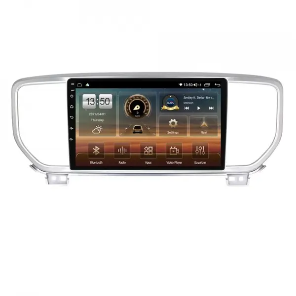 Navigatie dedicata cu Android Kia Sportage 2018 - 2021, 8GB RAM, Radio GPS Dual Zone, Display HD QLED 9" Touchscreen, Internet Wi-Fi si slot SIM 4G, Bluetooth, MirrorLink, USB