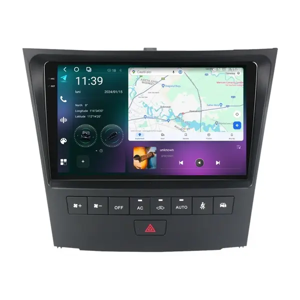 Navigatie dedicata cu Android Lexus GS 2005 - 2012, 12GB RAM, Radio GPS Dual Zone, Display 2K QLED 9.5" Touchscreen, Internet Wi-Fi si slot SIM 4G, Bluetooth, MirrorLink, USB