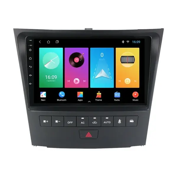 Navigatie dedicata cu Android Lexus GS 2005 - 2012, 1GB RAM, Radio GPS Dual Zone, Display HD IPS 9" Touchscreen, Internet Wi-Fi, Bluetooth, MirrorLink, USB