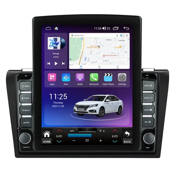 Navigatie dedicata cu Android Mazda 3 2003 - 2009, 8GB RAM, Radio GPS Dual Zone, Touchscreen IPS 9.7" HD tip Tesla, Internet Wi-Fi si slot SIM 4G, Bluetooth, MirrorLink, USB