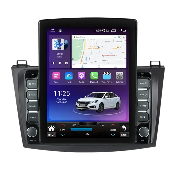 Navigatie dedicata cu Android Mazda 3 2009 - 2013, 8GB RAM, Radio GPS Dual Zone, Touchscreen IPS 9.7" HD tip Tesla, Internet Wi-Fi si slot SIM 4G, Bluetooth, MirrorLink, USB