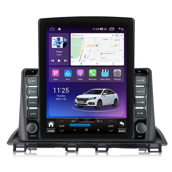Navigatie dedicata cu Android Mazda 3 2013 - 2019, 8GB RAM, Radio GPS Dual Zone, Touchscreen IPS 9.7" HD tip Tesla, Internet Wi-Fi si slot SIM 4G, Bluetooth, MirrorLink, USB