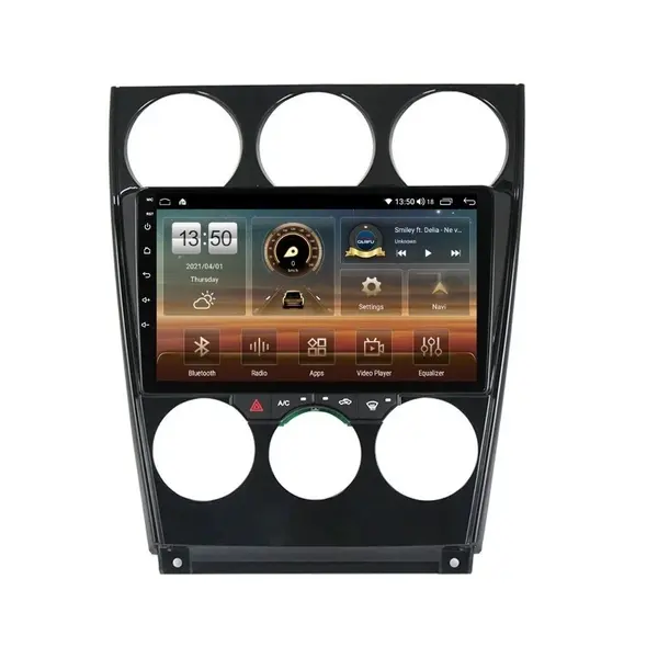 Navigatie dedicata cu Android Mazda 6 2002 - 2008, 4GB RAM, Radio GPS Dual Zone, Display HD QLED 9" Touchscreen, Internet Wi-Fi si slot SIM 4G, Bluetooth, MirrorLink, USB