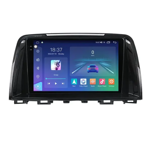 Navigatie dedicata cu Android Mazda 6 2013 - 2015, 4GB RAM, Radio GPS Dual Zone, Display 2K QLED 9.5" Touchscreen, Internet Wi-Fi si slot SIM 4G, Bluetooth, MirrorLink, USB