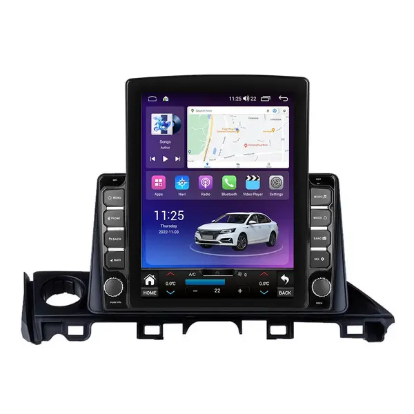 Navigatie dedicata cu Android Mazda 6 2015 - 2018, 8GB RAM, Radio GPS Dual Zone, Touchscreen IPS 9.7" HD tip Tesla, Internet Wi-Fi si slot SIM 4G, Bluetooth, MirrorLink, USB