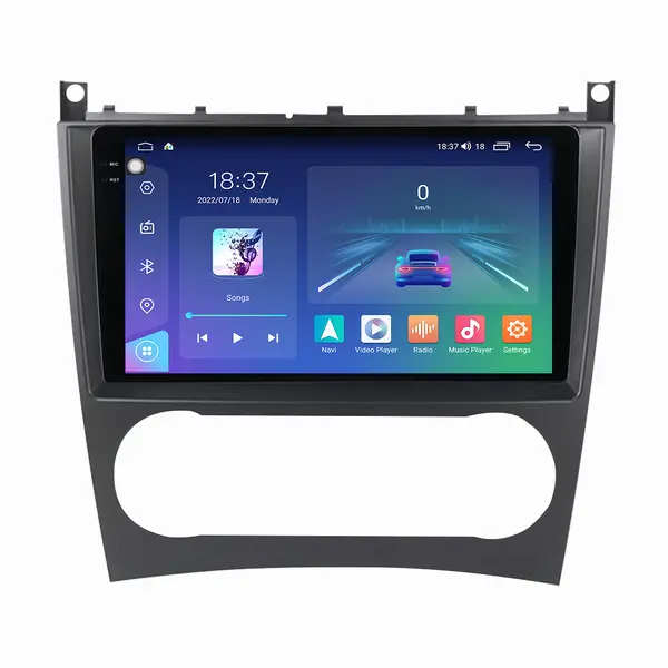 Navigatie dedicata cu Android Mercedes CLC-Class CL203 2008 - 2011, 8GB RAM, Radio GPS Dual Zone, Display 2K QLED 9.5" Touchscreen, Internet Wi-Fi si slot SIM 4G, Bluetooth, MirrorLink, USB