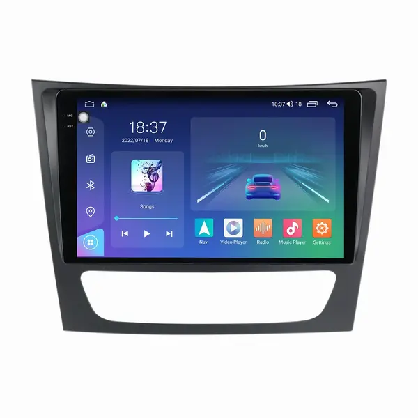 Navigatie dedicata cu Android Mercedes E-Class W211 2002 - 2009, 4GB RAM, Radio GPS Dual Zone, Display 2K QLED 9.5" Touchscreen, Internet Wi-Fi si slot SIM 4G, Bluetooth, MirrorLink, USB