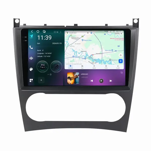 Navigatie dedicata cu Android Mercedes G-Class W463 2009 - 2012, 12GB RAM, Radio GPS Dual Zone, Display 2K QLED 9.5" Touchscreen, Internet Wi-Fi si slot SIM 4G, Bluetooth, MirrorLink, USB