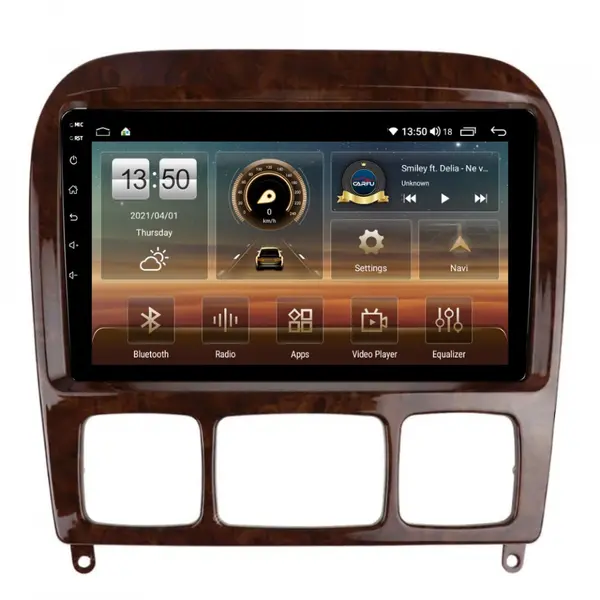 Navigatie dedicata cu Android Mercedes S-Class W220 1998 - 2005, 8GB RAM, Radio GPS Dual Zone, Display HD QLED 9" Touchscreen, Internet Wi-Fi si slot SIM 4G, Bluetooth, MirrorLink, USB