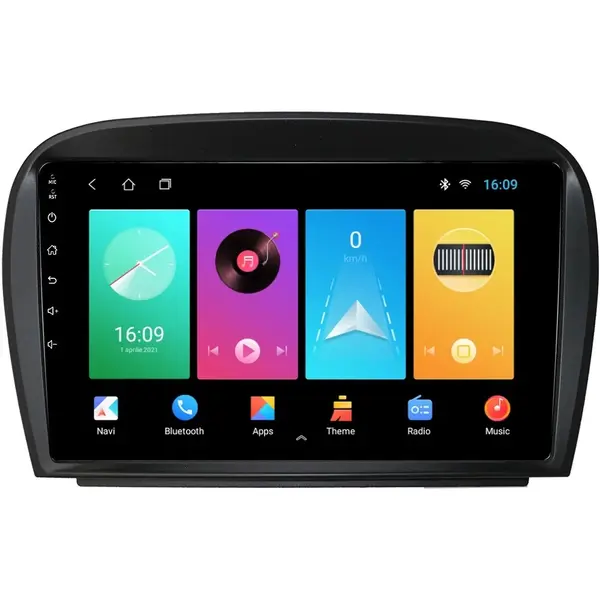 Navigatie dedicata cu Android Mercedes SL R230 2001 - 2012, 2GB RAM, Radio GPS Dual Zone, Display HD IPS 9" Touchscreen, Internet Wi-Fi, Bluetooth, MirrorLink, USB