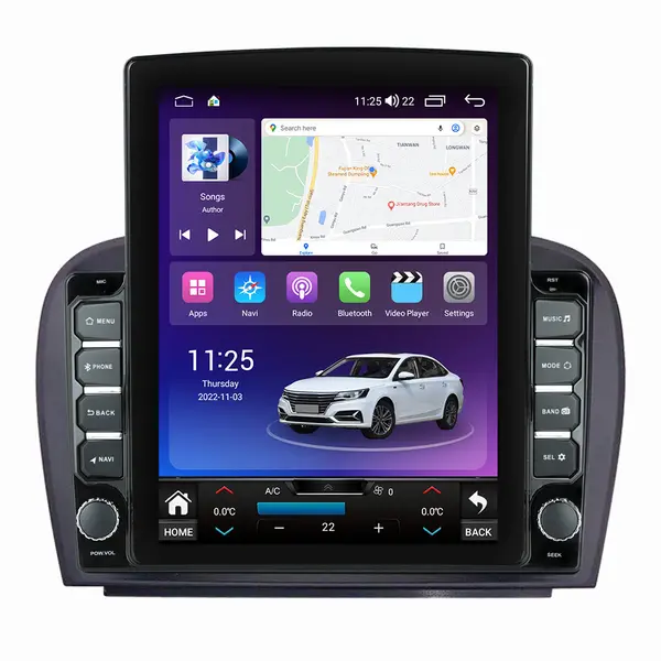 Navigatie dedicata cu Android Mercedes SL R230 2001 - 2012, 8GB RAM, Radio GPS Dual Zone, Touchscreen IPS 9.7" HD tip Tesla, Internet Wi-Fi si slot SIM 4G, Bluetooth, MirrorLink, USB
