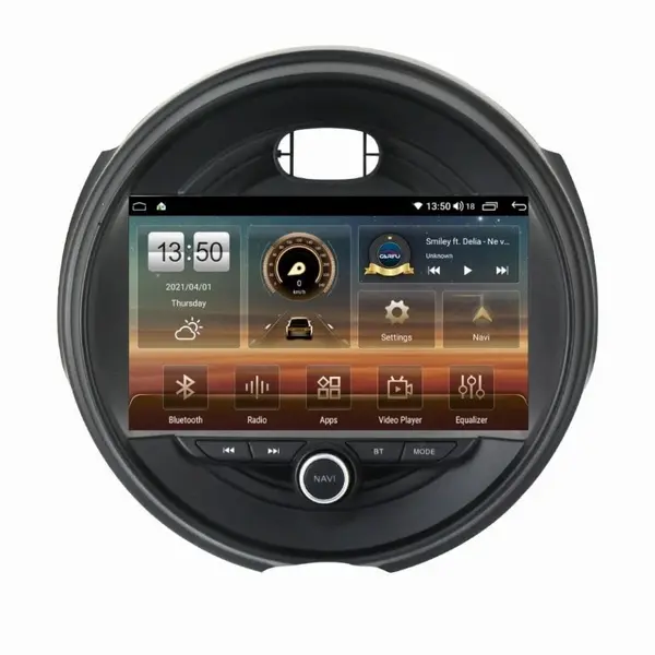 Navigatie dedicata cu Android Mini Clubman (F54) 2015 - 2020, 6GB RAM, Radio GPS Dual Zone, Display HD QLED 9" Touchscreen, Internet Wi-Fi si slot SIM 4G, Bluetooth, MirrorLink, USB
