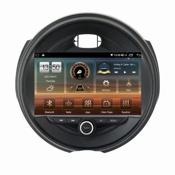 Navigatie dedicata cu Android Mini Clubman (F54) 2015 - 2020, 8GB RAM, Radio GPS Dual Zone, Display HD QLED 9" Touchscreen, Internet Wi-Fi si slot SIM 4G, Bluetooth, MirrorLink, USB