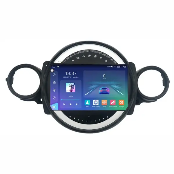 Navigatie dedicata cu Android Mini Cooper / One (R56, R57, R58, R59) 2006 - 2015, 8GB RAM, Radio GPS Dual Zone, Display 2K QLED 9.5" Touchscreen, Internet Wi-Fi si slot SIM 4G, Bluetooth, MirrorLink, USB