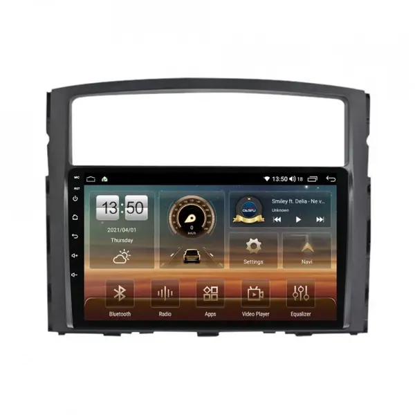 Navigatie dedicata cu Android Mitsubishi Pajero IV 2006 - 2018, 8GB RAM, Radio GPS Dual Zone, Display HD QLED 9" Touchscreen, Internet Wi-Fi si slot SIM 4G, Bluetooth, MirrorLink, USB