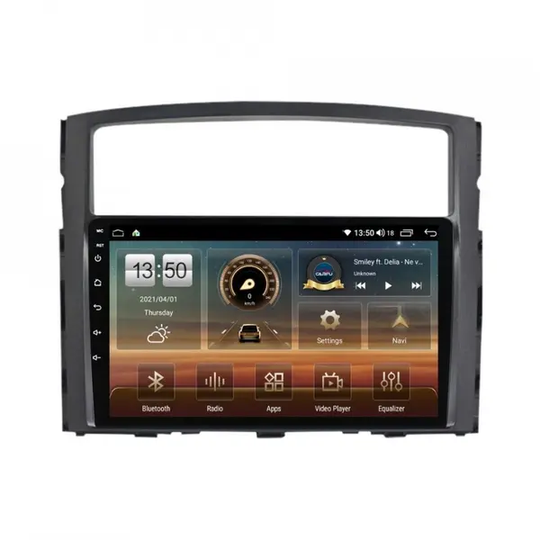 Navigatie dedicata cu Android Mitsubishi Pajero IV 2006 - 2018, 6GB RAM, Radio GPS Dual Zone, Display HD QLED 9" Touchscreen, Internet Wi-Fi si slot SIM 4G, Bluetooth, MirrorLink, USB