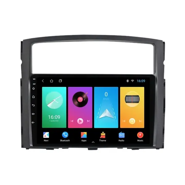 Navigatie dedicata cu Android Mitsubishi Pajero IV 2006 - 2018, 1GB RAM, Radio GPS Dual Zone, Display HD IPS 9" Touchscreen, Internet Wi-Fi, Bluetooth, MirrorLink, USB