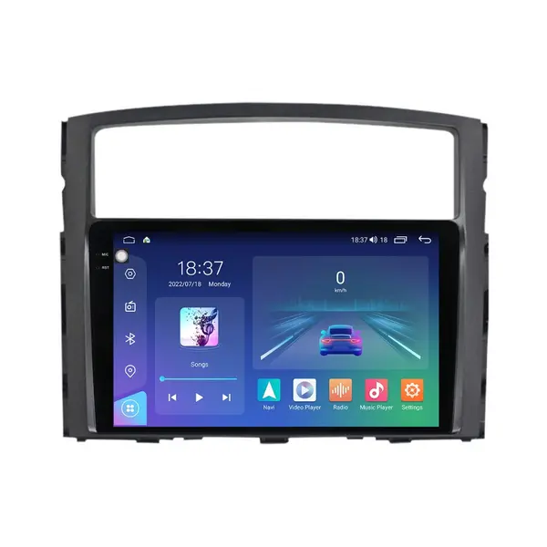 Navigatie dedicata cu Android Mitsubishi Pajero IV 2006 - 2018, 8GB RAM, Radio GPS Dual Zone, Display 2K QLED 9.5" Touchscreen, Internet Wi-Fi si slot SIM 4G, Bluetooth, MirrorLink, USB